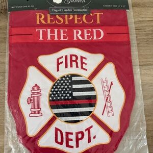 Fire Fighter Garden Flag